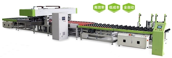 China PLC Control Glass Edge Grinding Machine For Glass 4 Edge Chamfering 0-25m / Min supplier
