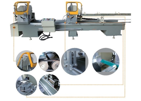 China CNC Auto UPVC Window Machine Double Head Cut Off Saw Machine 135x300mm Scale supplier