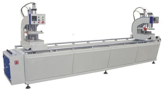 China Double Head UPVC Welding Equipment ,  Two Side Welding UPVC Profile Machine supplier